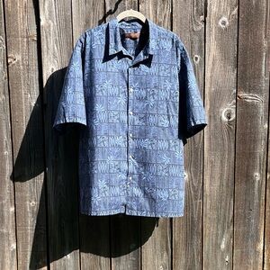 Tori Richard Honolulu tropical blue shirt size 2XL